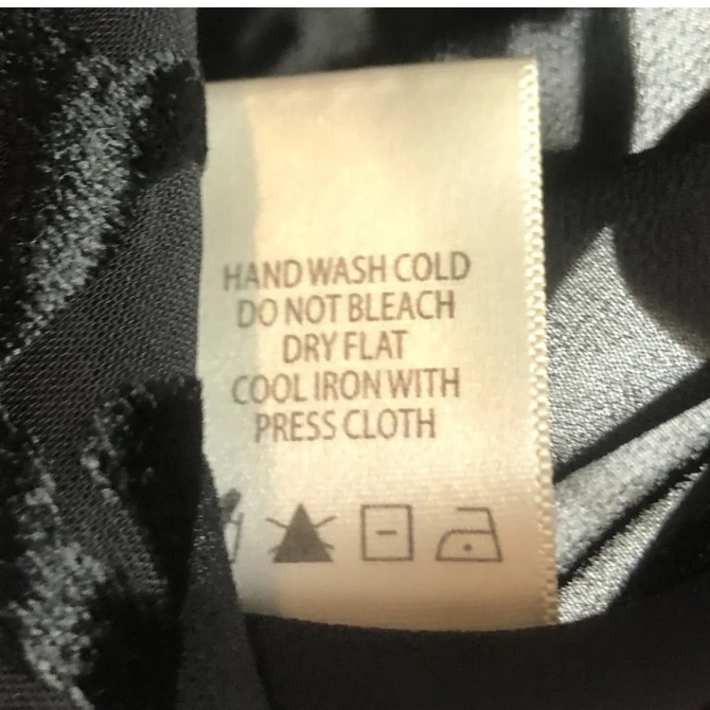 Max Studio Devore Floral Burnout Velvet Black Neck Tie Halter Women’s, NWT - Picture 2 of 7